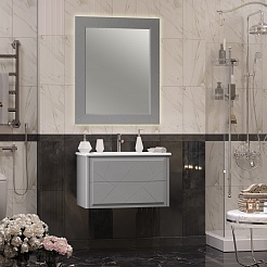 Opadiris Зеркало для ванной Луиджи 80 серое матовое – фотография-3